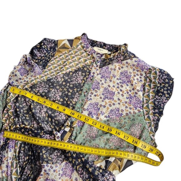 Suncoo Paris Carissa Robe, Pleated , Tie Waist, Midi, Lined, Flowy, Size T2 / M - Picture 7 of 11